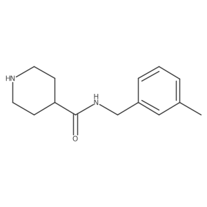 N-[(3-methylphenyl)methyl]piperidine-4-carboxamide结构式
