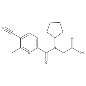 N-[(5-Cyano-6-methyl-2-pyridinyl)carbonyl]-N-cyclopentylglycine结构式