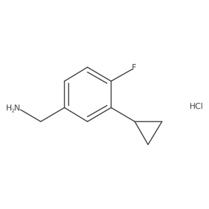 (3-Cyclopropyl-4-fluorophenyl)methanamine hydrochloride salt Structure