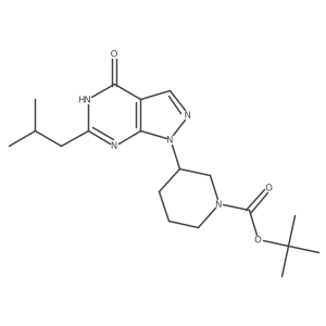 Tert-butyl 3-(6-isobutyl-4-oxo-4,5-dihydro-1H-pyrazolo[3,4-d]pyrimidin-1-yl)piperidine-1-carboxylate Structure