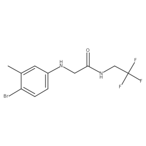 2-((4-Bromo-3-methylphenyl)amino)-N-(2,2,2-trifluoroethyl)acetamide Structure