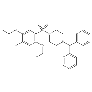1-(2,5-Diethoxy-4-methylbenzenesulfonyl)-4-(diphenylmethyl)piperazine Structure