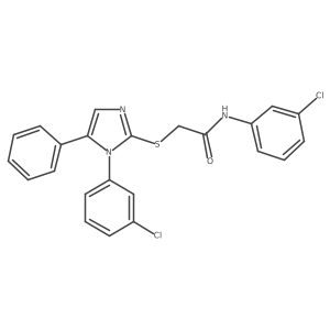 N-(3-chlorophenyl)-2-((1-(3-chlorophenyl)-5-phenyl-1H-imidazol-2-yl)thio)acetamide Structure