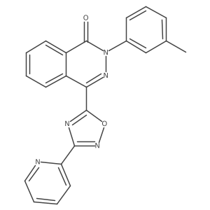 2-(3-methylphenyl)-4-[3-(pyridin-2-yl)-1,2,4-oxadiazol-5-yl]phthalazin-1(2H)-one结构式