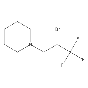 1-(2-Bromo-3,3,3-trifluoropropyl)piperidine Structure