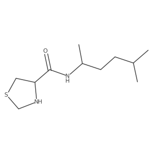 N-(5-methylhexan-2-yl)-1,3-thiazolidine-4-carboxamide结构式