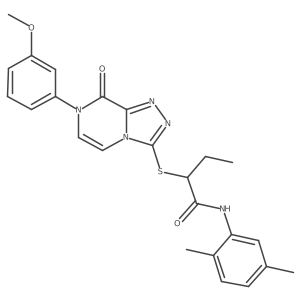 N-(2,5-dimethylphenyl)-2-((7-(3-methoxyphenyl)-8-oxo-7,8-dihydro-[1,2,4]triazolo[4,3-a]pyrazin-3-yl)thio)butanamide Structure