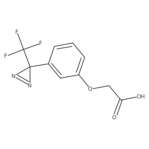 2-[3-[3-(Trifluoromethyl)diazirin-3-yl]phenoxy]acetic acid Structure
