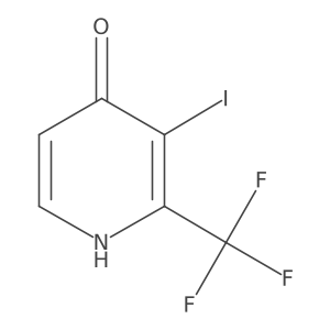 4-Hydroxy-3-iodo-2-(trifluoromethyl)pyridine结构式