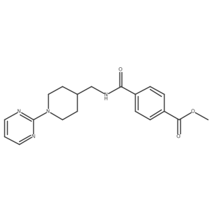 Methyl 4-(((1-(pyrimidin-2-yl)piperidin-4-yl)methyl)carbamoyl)benzoate结构式