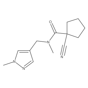 1-Cyano-N-methyl-N-((1-methyl-1h-pyrazol-4-yl)methyl)cyclopentane-1-carboxamide Structure