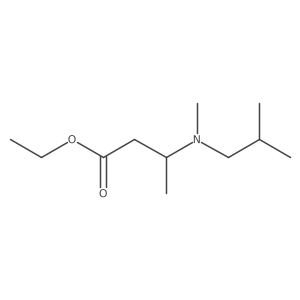 Ethyl 3-[methyl(2-methylpropyl)amino]butanoate结构式