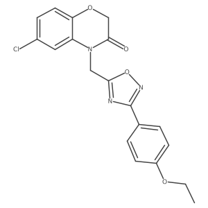 6-chloro-4-((3-(4-ethoxyphenyl)-1,2,4-oxadiazol-5-yl)methyl)-2H-benzo[b][1,4]oxazin-3(4H)-one Structure