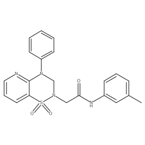 2-(1,1-dioxido-4-phenyl-3,4-dihydro-2H-pyrido[2,3-e][1,2,4]thiadiazin-2-yl)-N-(m-tolyl)acetamide结构式