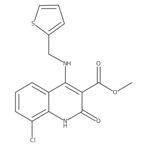 Methyl 8-chloro-2-oxo-4-[(2-thienylmethyl)amino]-1,2-dihydro-3-quinolinecarboxylate结构式
