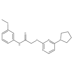 N-(3-(methylthio)phenyl)-2-((4-(pyrrolidin-1-yl)pyrimidin-2-yl)thio)acetamide Structure