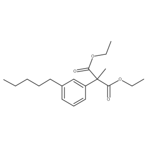 1,3-Diethyl 2-methyl-2-(3-pentylphenyl)propanedioate Structure
