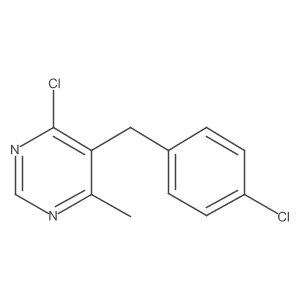 4-Chloro-5-(4-chlorobenzyl)-6-methylpyrimidine结构式