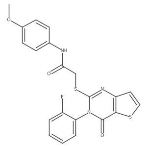 2-{[3-(2-fluorophenyl)-4-oxo-3,4-dihydrothieno[3,2-d]pyrimidin-2-yl]sulfanyl}-N-(4-methoxyphenyl)acetamide Structure