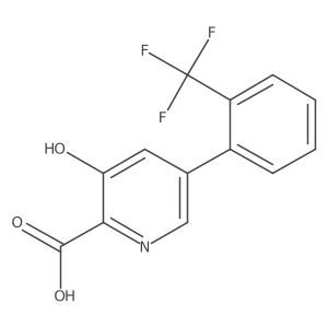 2-Pyridinecarboxylic acid, 3-hydroxy-5-[2-(trifluoromethyl)phenyl]-结构式