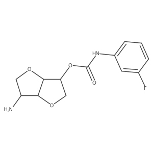 (3R,3aS,6S)-6-aminohexahydrofuro[3,2-b]furan-3-yl 3-fluorophenylcarbamate Structure