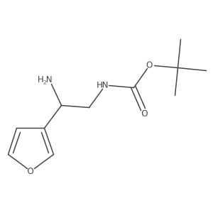 tert-butyl N-[2-amino-2-(furan-3-yl)ethyl]carbamate Structure