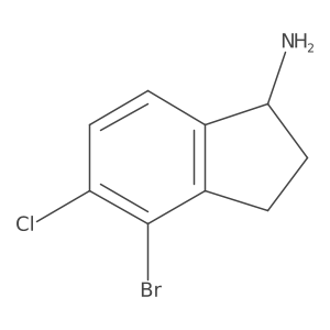 (S)-4-Bromo-5-chloro-2,3-dihydro-1H-inden-1-amine结构式