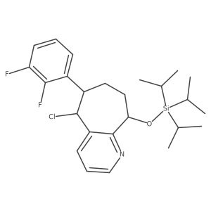 [5-chloro-6-(2,3-difluorophenyl)-6,7,8,9-tetrahydro-5H-cyclohepta[b]pyridin-9-yl]oxy-tri(propan-2-yl)silane结构式