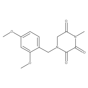 2,3,5-Piperazinetrione, 1-[(2,4-dimethoxyphenyl)methyl]-4-methyl- Structure