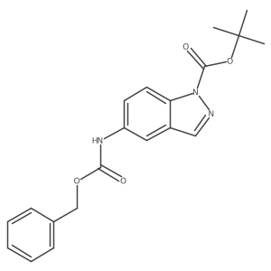 Tert-butyl 5-(phenylmethoxycarbonylamino)indazole-1-carboxylate结构式