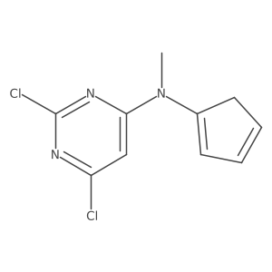 2,6-dichloro-N-(cyclopenta-1,3-dien-1-yl)-N-methylpyrimidin-4-amine结构式