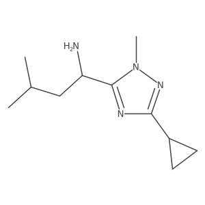 1-(3-Cyclopropyl-1-methyl-1h-1,2,4-triazol-5-yl)-3-methylbutan-1-amine Structure