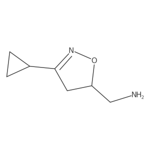 (3-Cyclopropyl-4,5-dihydroisoxazol-5-yl)methanamine结构式