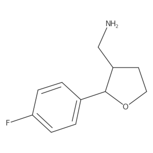 [2-(4-Fluorophenyl)oxolan-3-yl]methanamine Structure