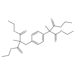 Diethyl 2-[4-(2,2-Dicarboethoxypropyl)phenyl]-2-methyl Malonate-d3结构式