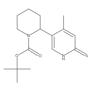 tert-Butyl 2-(6-mercapto-4-methylpyridin-3-yl)piperidine-1-carboxylate结构式