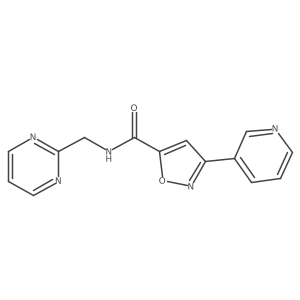 3-(3-Pyridinyl)-N-(2-pyrimidinylmethyl)-5-isoxazolecarboxamide Structure