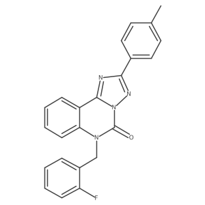 6-(2-fluorobenzyl)-2-(p-tolyl)-[1,2,4]triazolo[1,5-c]quinazolin-5(6H)-one结构式