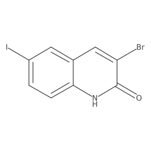 3-bromo-6-iodo-2(1H)-quinolinone Structure