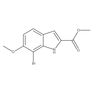 Methyl 7-bromo-6-methoxyindole carboxylate结构式