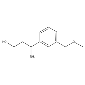 3-Amino-3-[3-(methoxymethyl)phenyl]propan-1-ol结构式