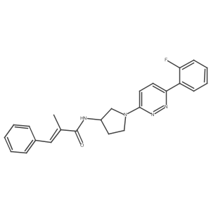 (2E)-N-{1-[6-(2-fluorophenyl)pyridazin-3-yl]pyrrolidin-3-yl}-2-methyl-3-phenylacrylamide结构式