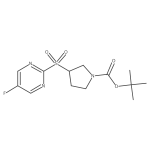 (R)-tert-butyl 3-((5-fluoropyrimidin-2-yl)sulfonyl)pyrrolidine-1-carboxylate Structure