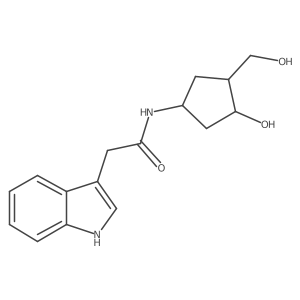 N-[3-Hydroxy-4-(hydroxymethyl)cyclopentyl]-2-(1H-indol-3-YL)acetamide Structure