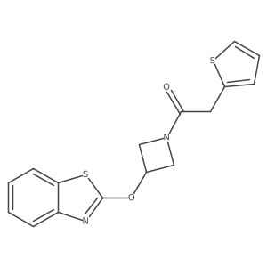 1-(3-(Benzo[d]thiazol-2-yloxy)azetidin-1-yl)-2-(thiophen-2-yl)ethanone Structure