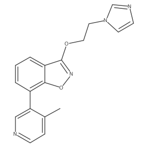 3-(2-Imidazol-1-ylethoxy)-7-(4-methylpyridin-3-yl)-1,2-benzoxazole结构式