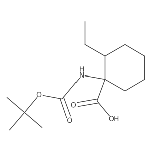 1-([(Tert-butoxy)carbonyl]amino)-2-ethylcyclohexane-1-carboxylic acid Structure