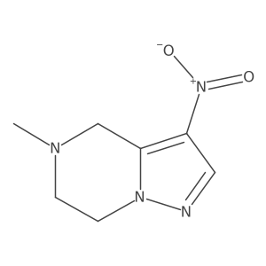 4,5,6,7-Tetrahydro-5-methyl-3-nitro-pyrazolo[1,5-a]pyrazine结构式