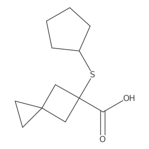 5-(Cyclopentylsulfanyl)spiro[2.3]hexane-5-carboxylic acid结构式