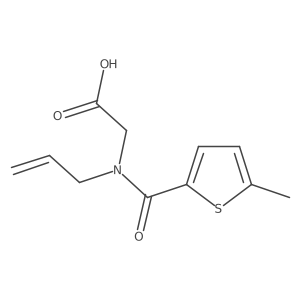 N-Allyl-N-(5-methylthiophene-2-carbonyl)glycine结构式